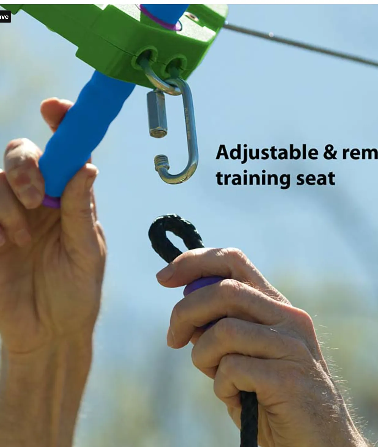 100 ft Backyard Zipline Kit kids