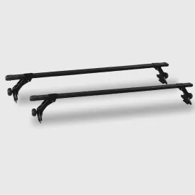 120cm Universal Rain Gutter Car Roof Racks | Black Adjustable Brackets | Medium