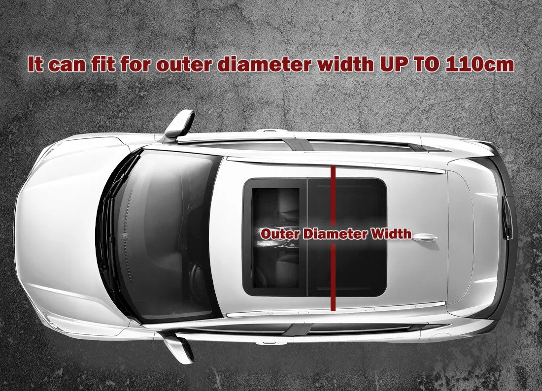 125cm Universal Car Roof Racks | Adjustable Aluminium Alloy Cross Bars | Lockable Carrier