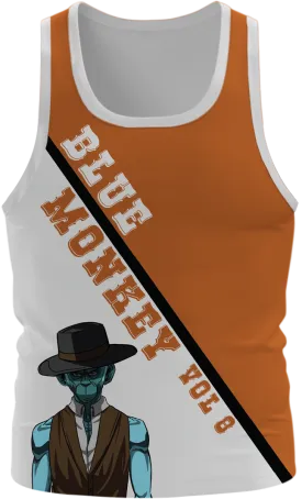 Blue Monkey Old West V8 Grey/Orange Singlet