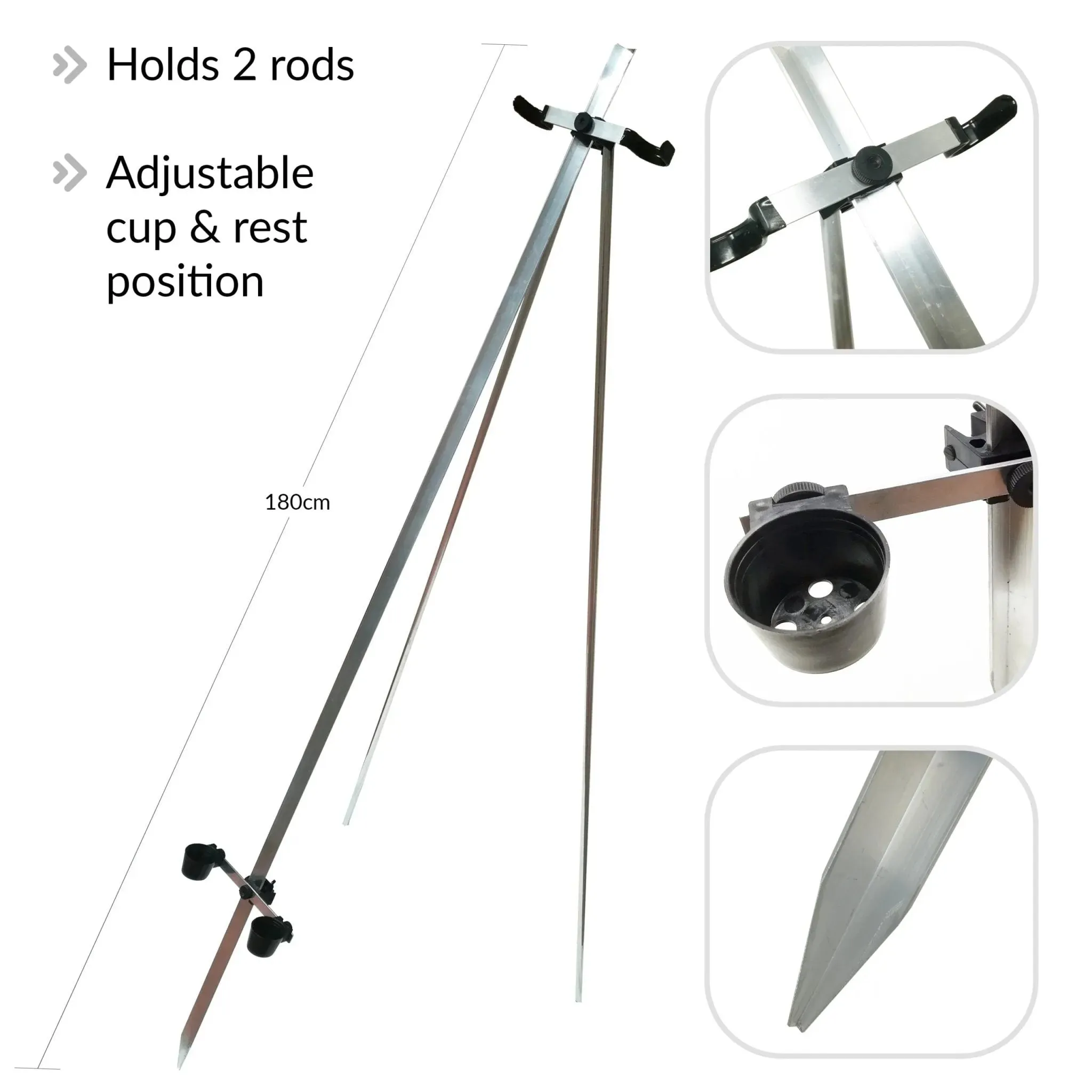 FISSION 2 Rod Aluminium Match Tripod Black 180cm/6ft