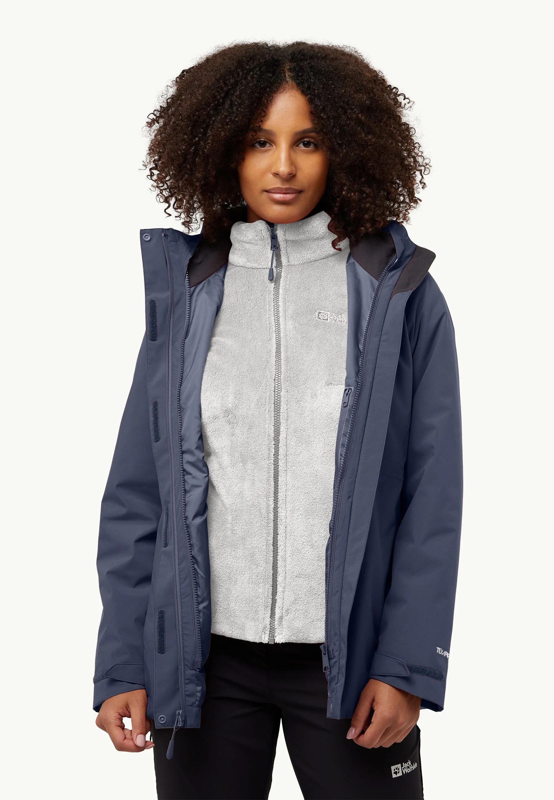 Jack Wolfskin Rotwand 3 in 1 Jacket Womens Graphite