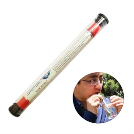 Mini Water Filter Straw Emergency Survival Water Filter Straw for Outdoor Camping and Hiking