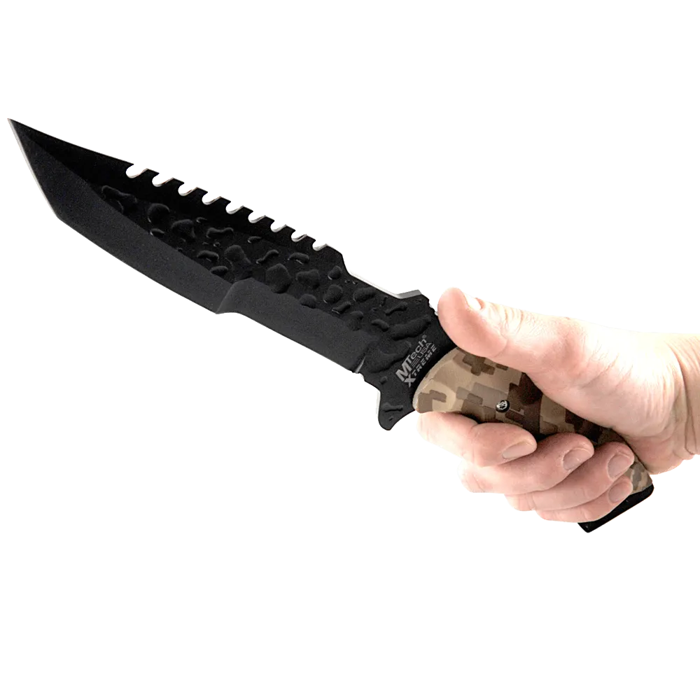 Mtech Xtreme Desert Camo Tactical Knife With Tanto Blade