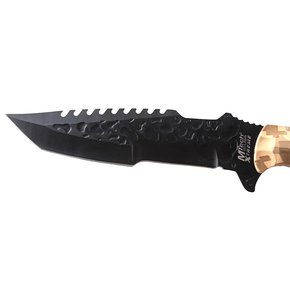 Mtech Xtreme Desert Camo Tactical Knife With Tanto Blade