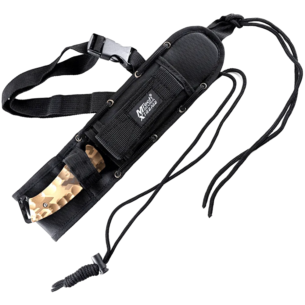 Mtech Xtreme Desert Camo Tactical Knife With Tanto Blade