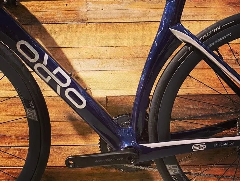 ORRO Venturi STC Custom Carbon Aero Road Bike - Metallic Blue - 54cm Med Ultegra Di2 12-speed