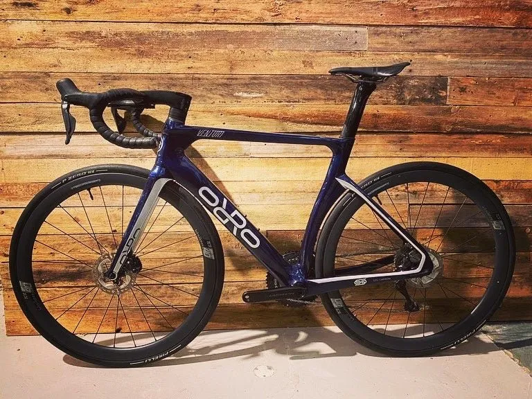 ORRO Venturi STC Custom Carbon Aero Road Bike - Metallic Blue - 54cm Med Ultegra Di2 12-speed