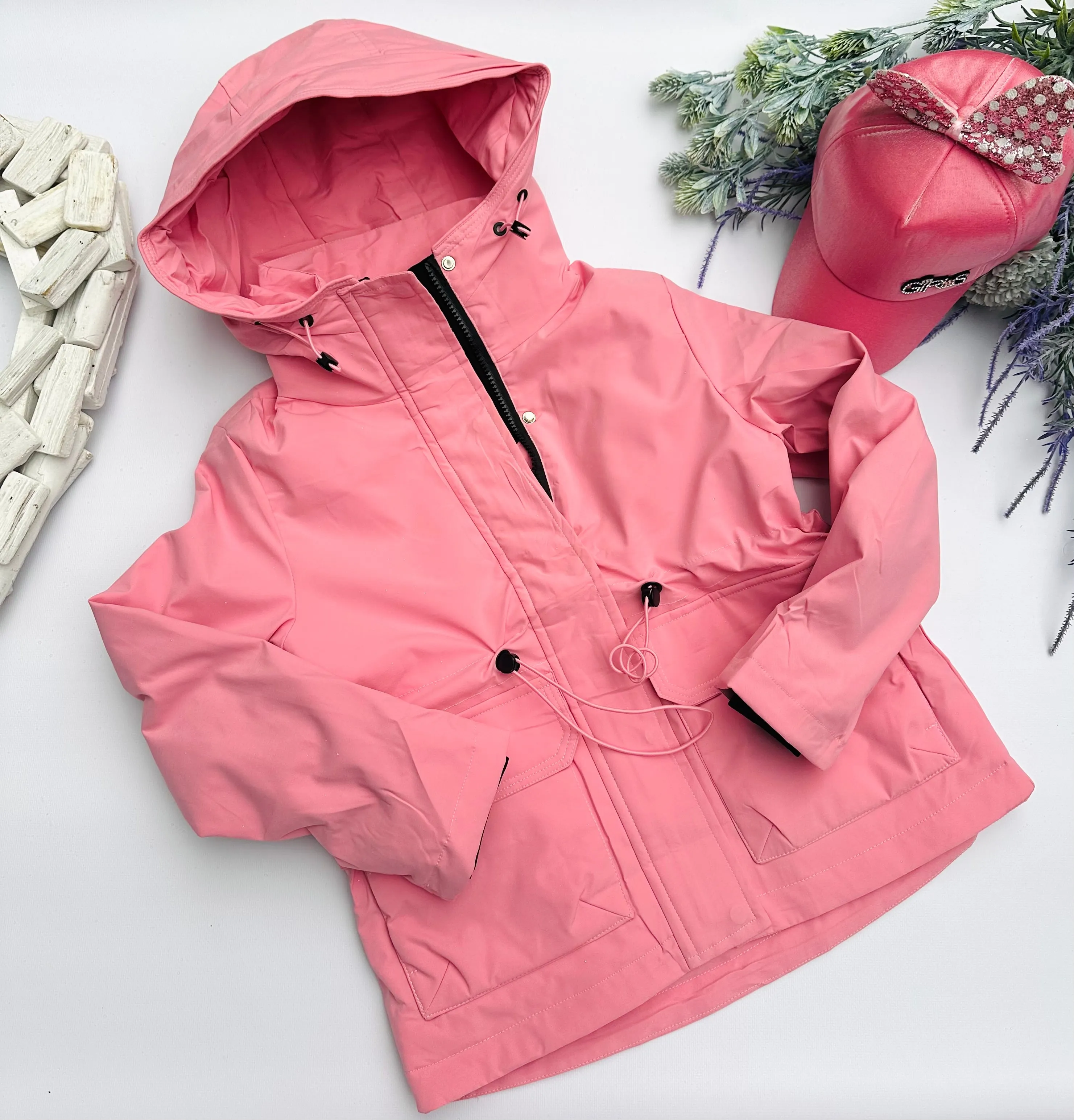 Pink waterproof jacket