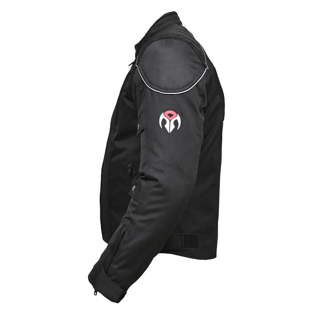 RIDERACT® Waterproof Motorbike Jacket Classic Black Motorcycle Jacket