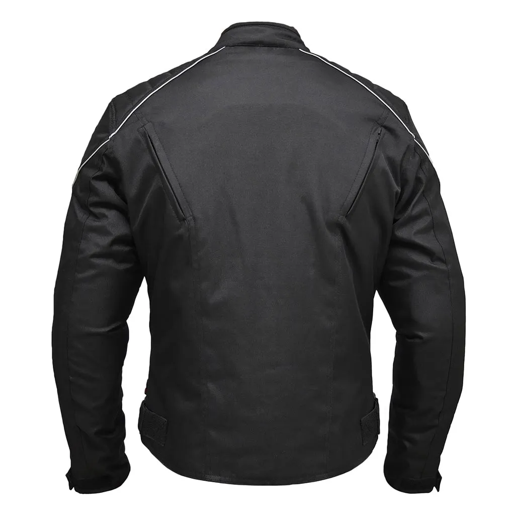 RIDERACT® Waterproof Motorbike Jacket Classic Black Motorcycle Jacket