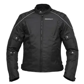 RIDERACT® Waterproof Motorbike Jacket Classic Black Motorcycle Jacket