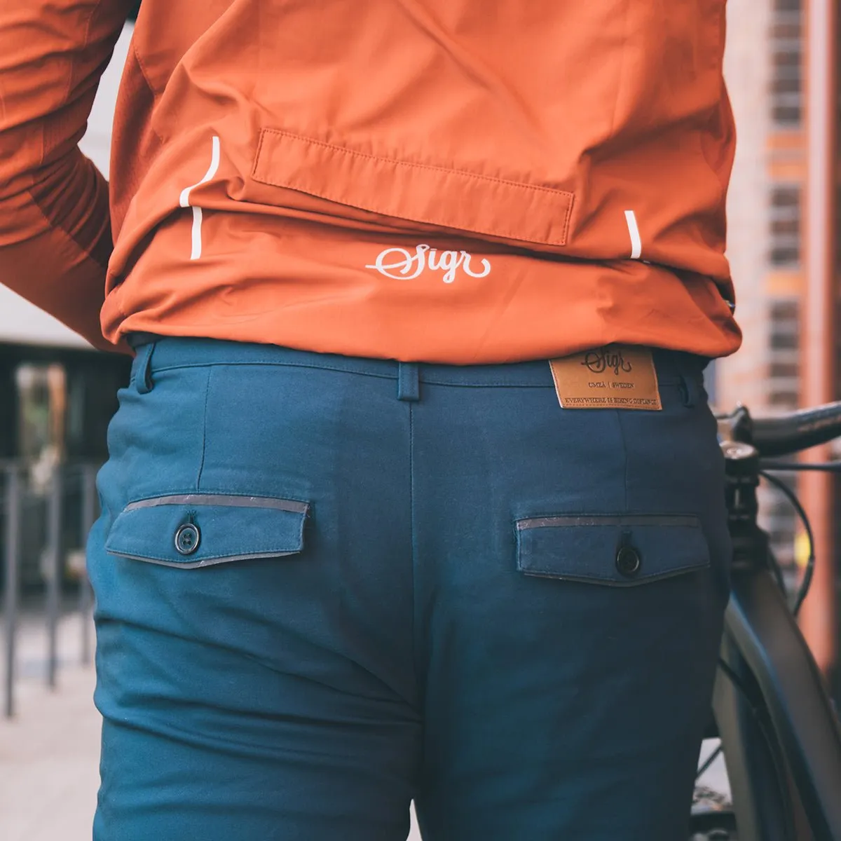 Riksvg 99 Men's Petrol Blue Cycling Chinos