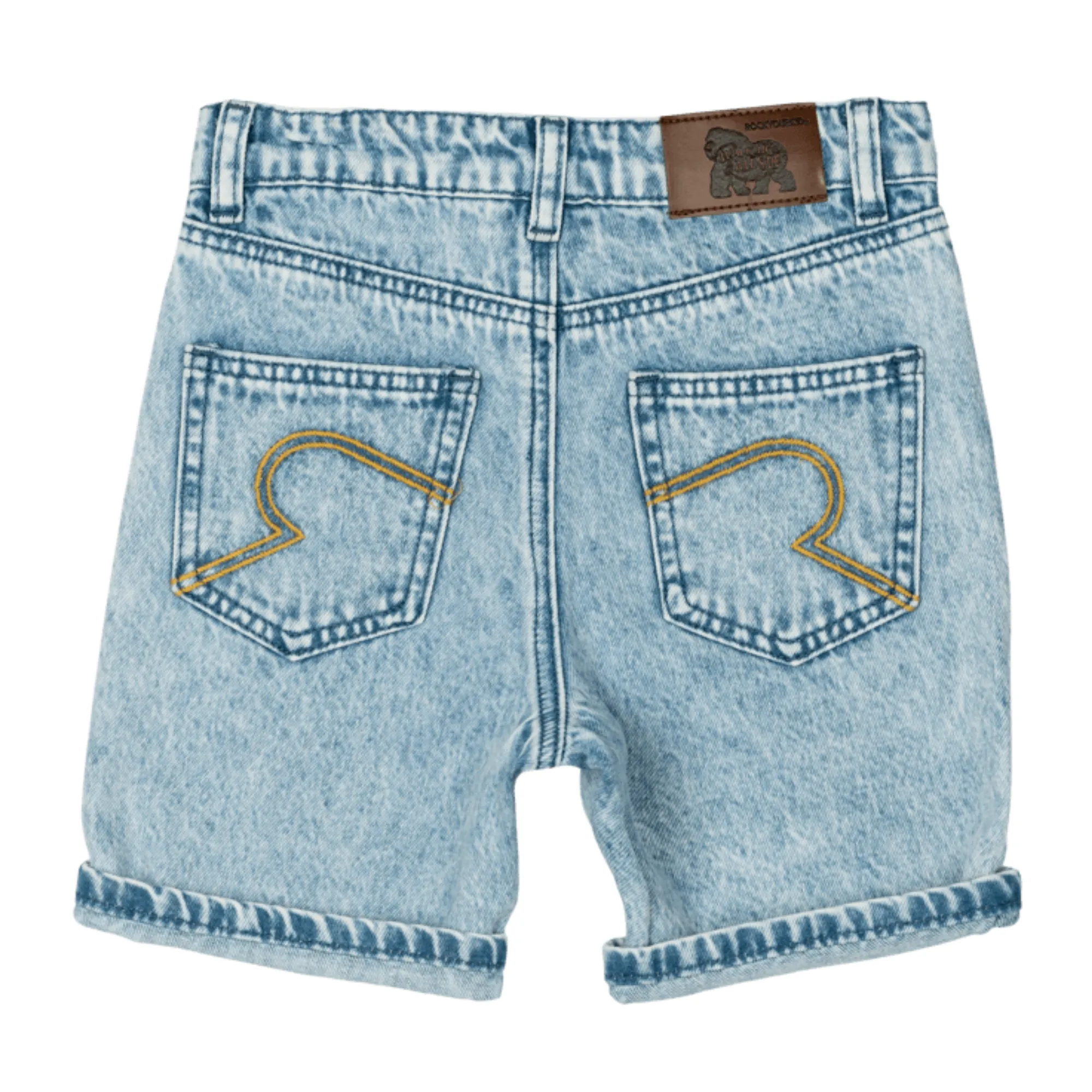 Rock Your Kid - Ripped Denim Shorts in Indigo
