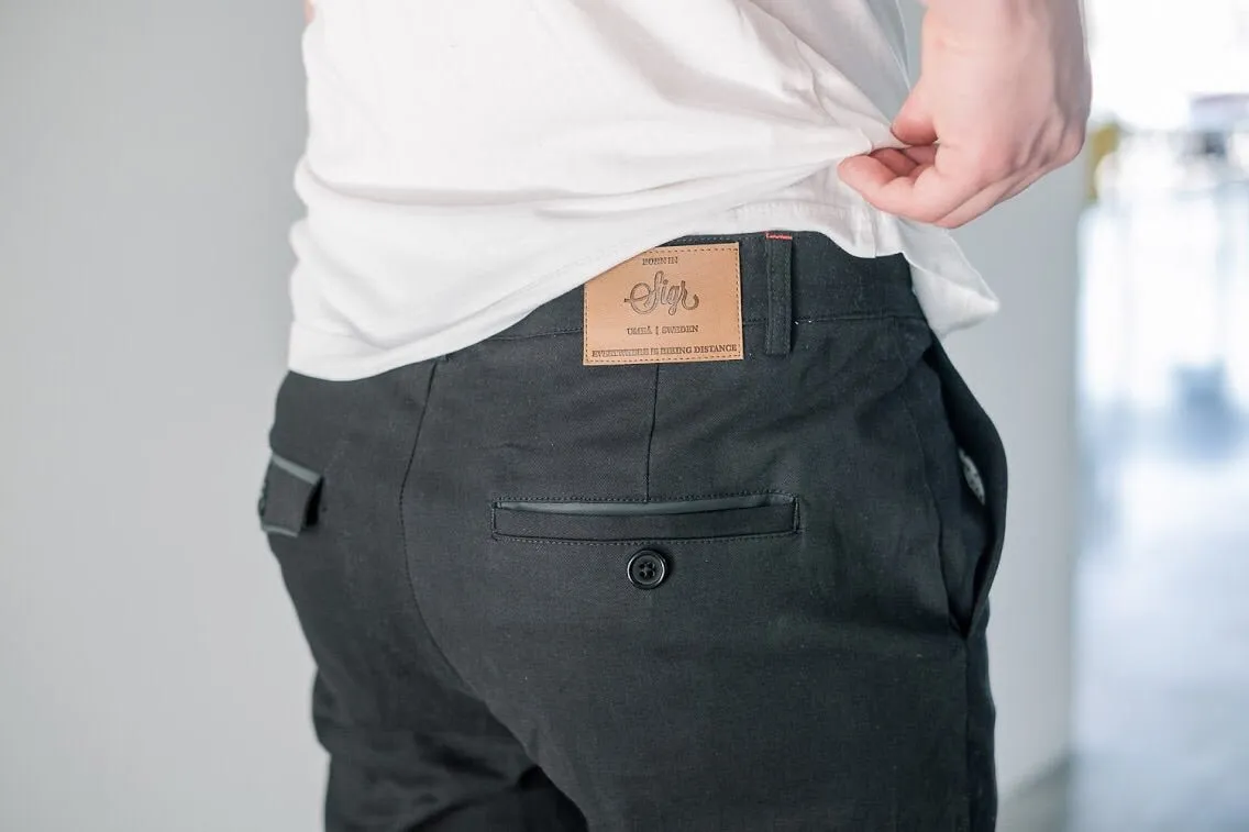 Strandvgen Men's Black Cycling Chino Shorts