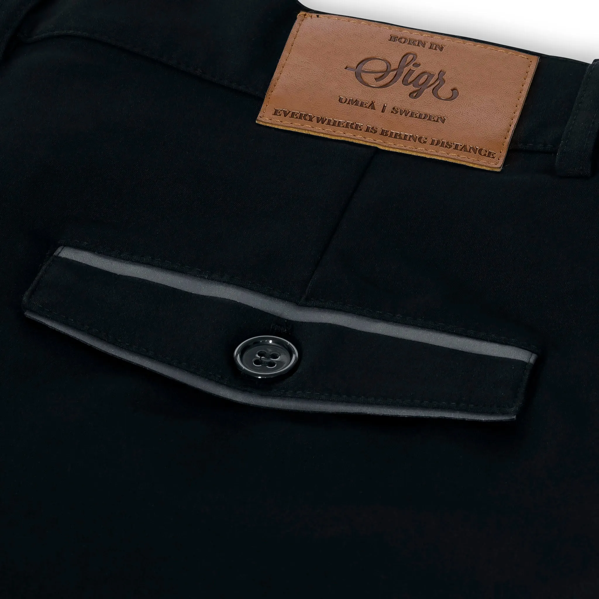 Strandvgen Men's Black Cycling Chino Shorts
