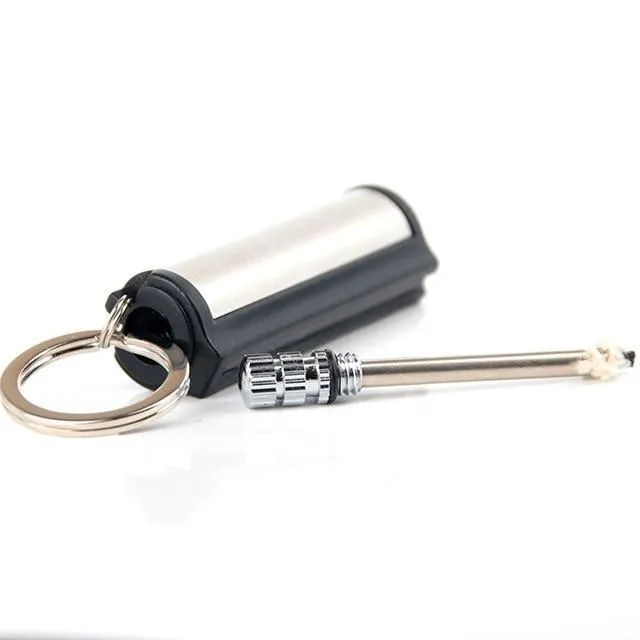 Survival Permanent Match Fire Starter Keychain