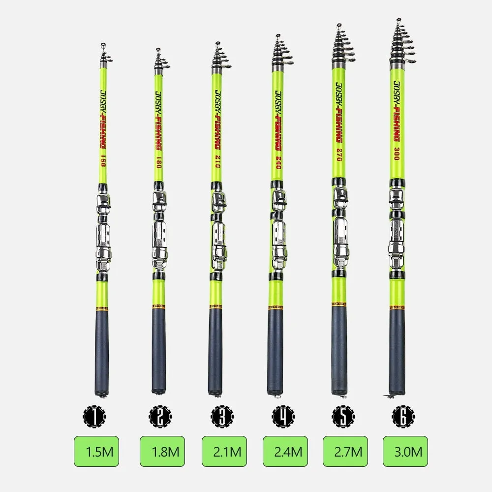 Telescopic Rock Fishing Rod Spinning Fly Carp Feeder Carbon Fiber Pesca Mini Travel Rod