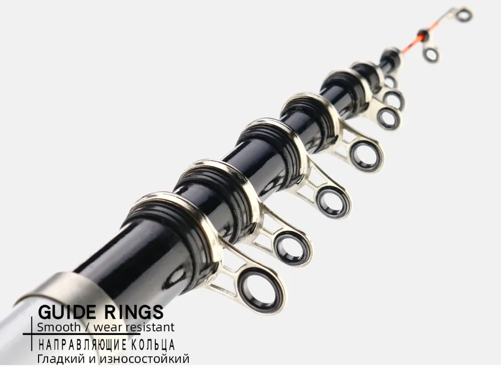 Telescopic Rock Fishing Rod Spinning Fly Carp Feeder Carbon Fiber Pesca Mini Travel Rod