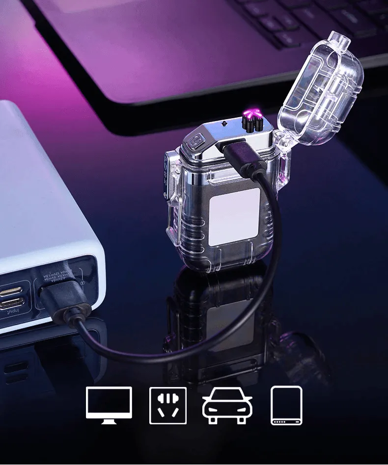 Transparent Rechargeable Dual Lighter Zc-169