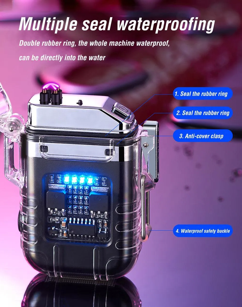 Transparent Rechargeable Dual Lighter Zc-169