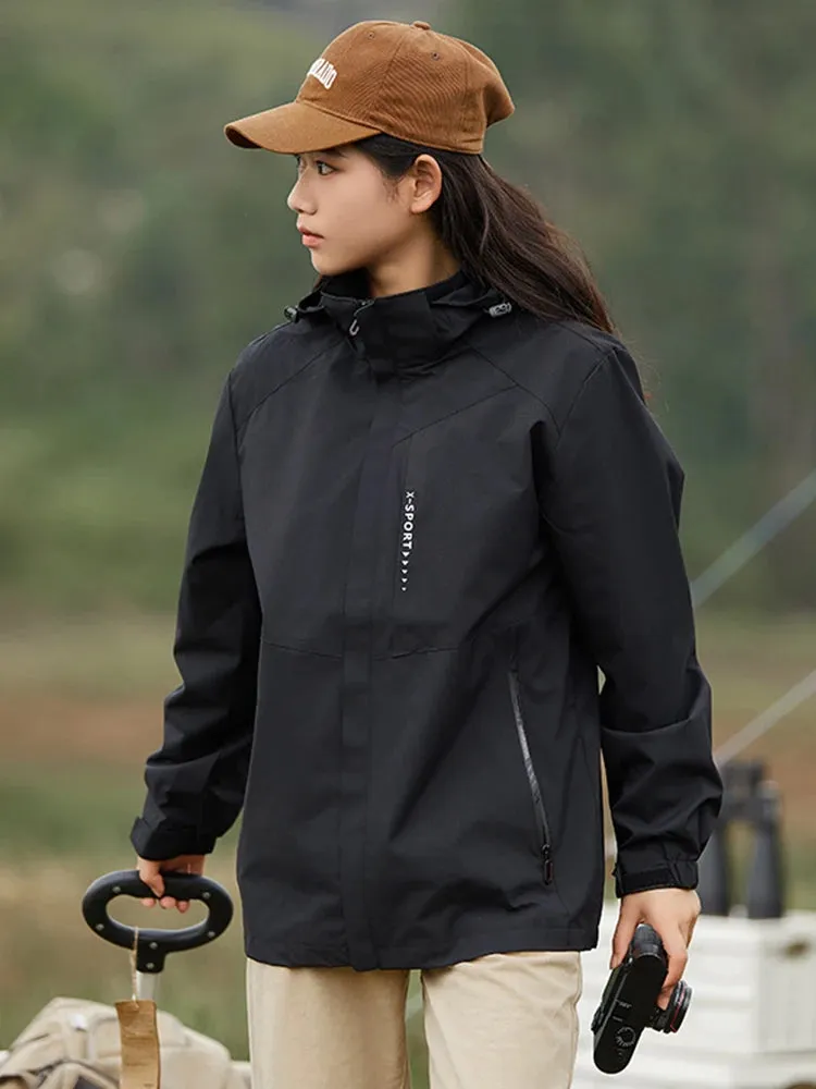 Unisex Waterproof Windproof Hooded Spring/Autumn Jacket