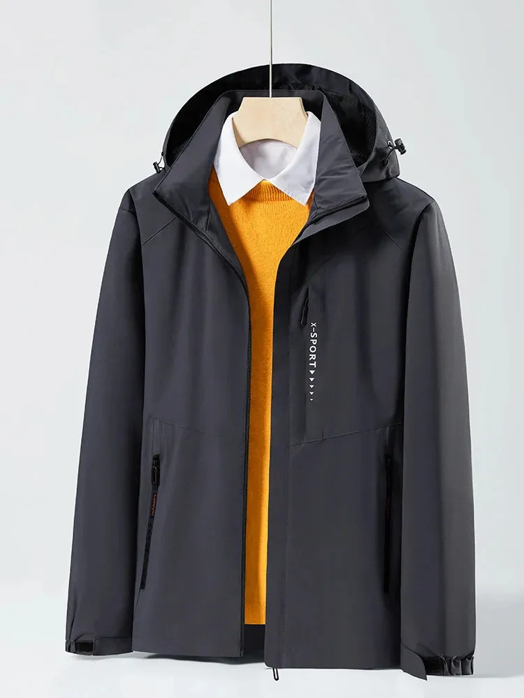 Unisex Waterproof Windproof Hooded Spring/Autumn Jacket