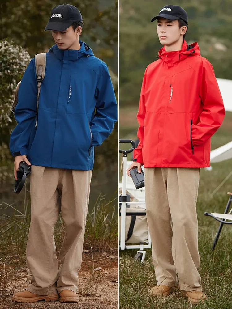 Unisex Waterproof Windproof Hooded Spring/Autumn Jacket