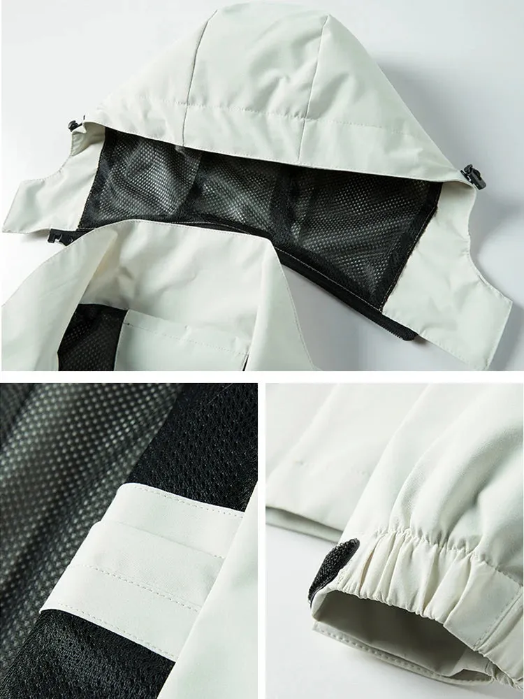 Unisex Waterproof Windproof Hooded Spring/Autumn Jacket