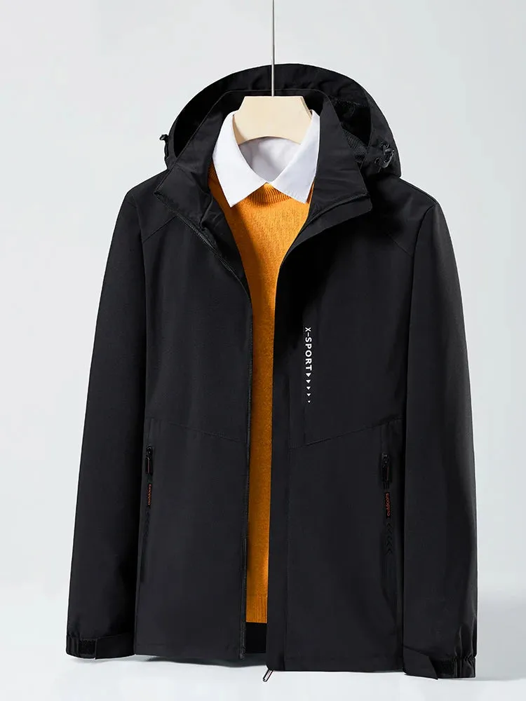 Unisex Waterproof Windproof Hooded Spring/Autumn Jacket
