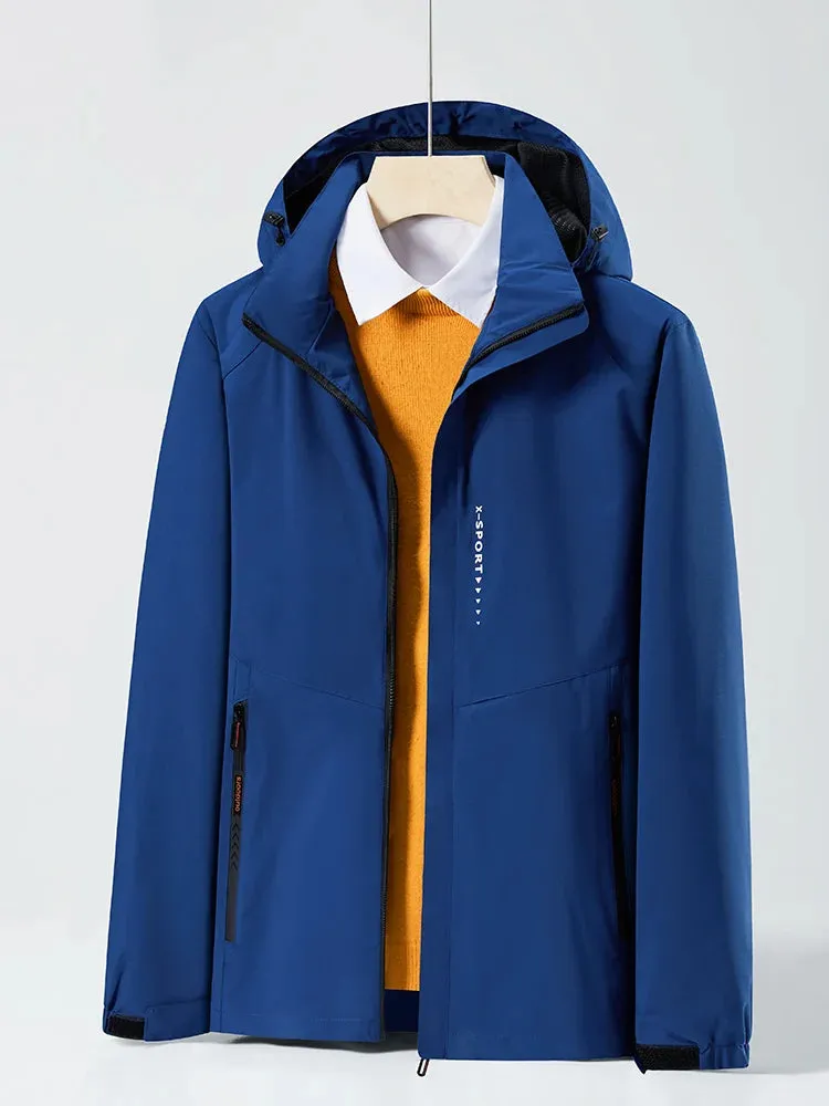 Unisex Waterproof Windproof Hooded Spring/Autumn Jacket
