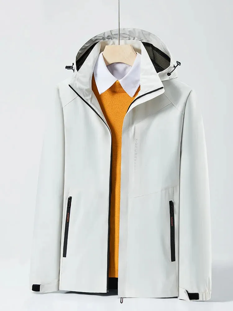 Unisex Waterproof Windproof Hooded Spring/Autumn Jacket