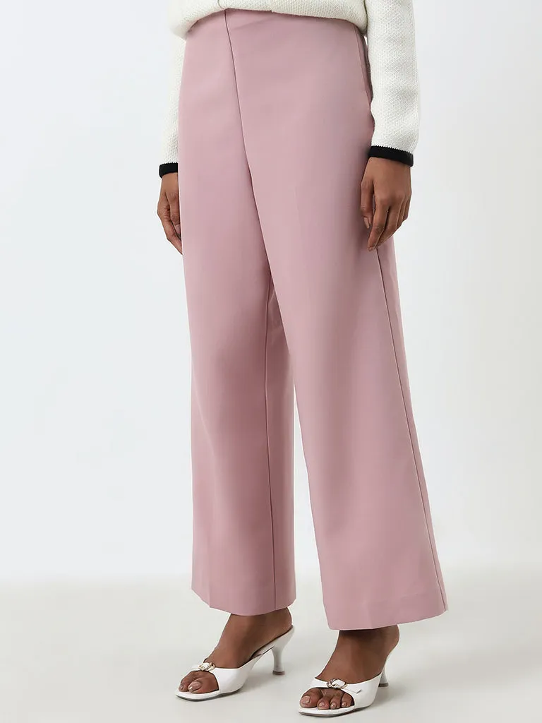 Wardrobe Pink High-Rise Trousers