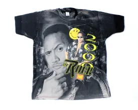 WWF THE ROCK ALL-OVER PRINT T-SHIRT XL